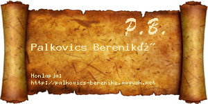 Palkovics Bereniké névjegykártya